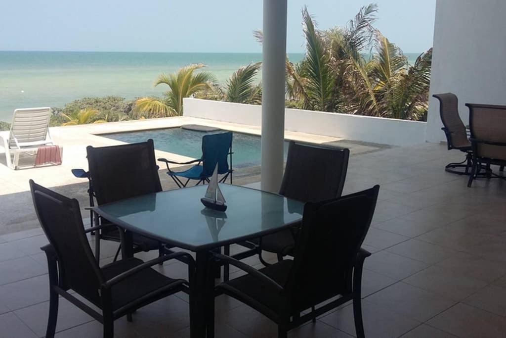 Villa Designer'S House Beach Front Superb Ocean View Hi Speed Wifi Telchac Puerto Exterior foto